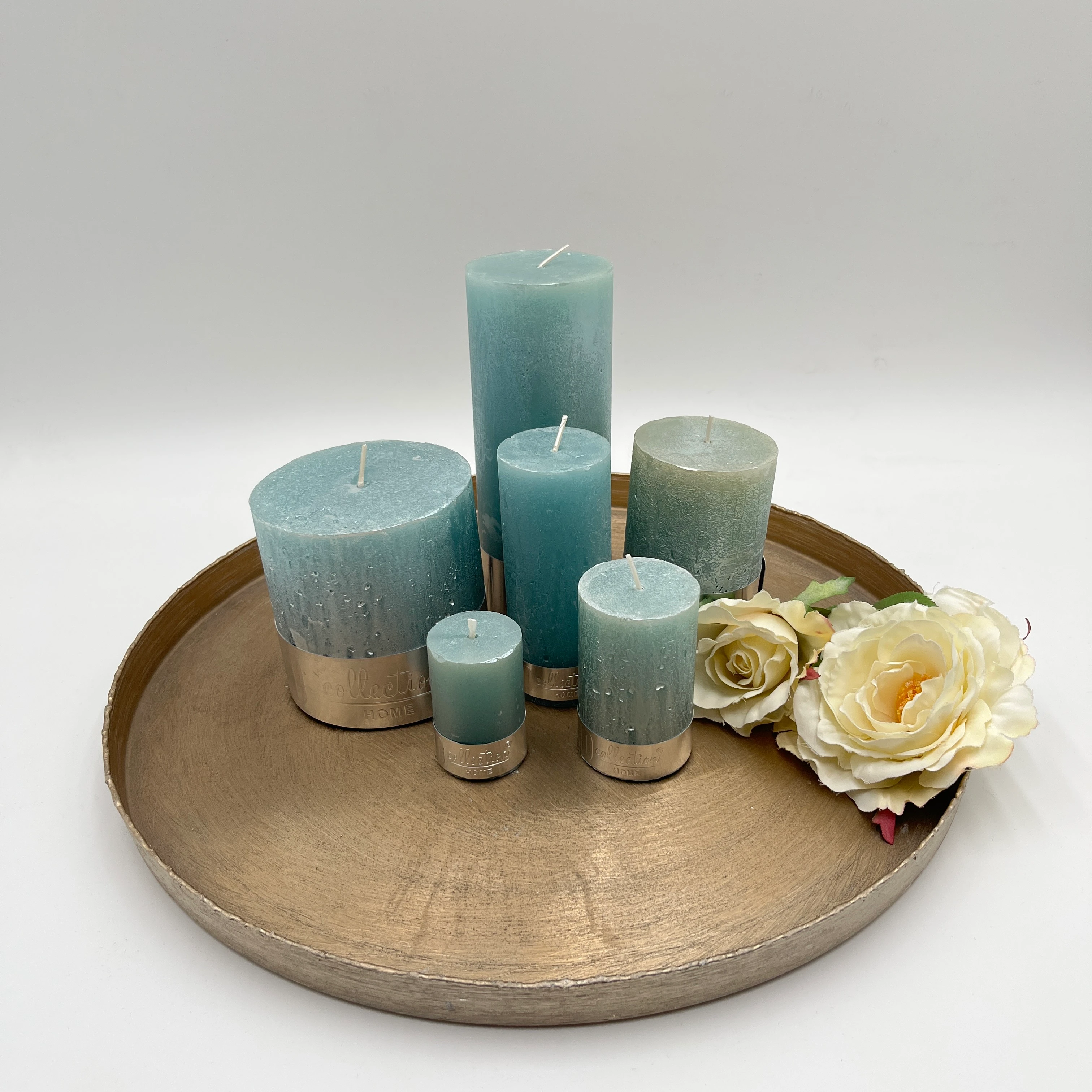 Stumpenkerze Blue