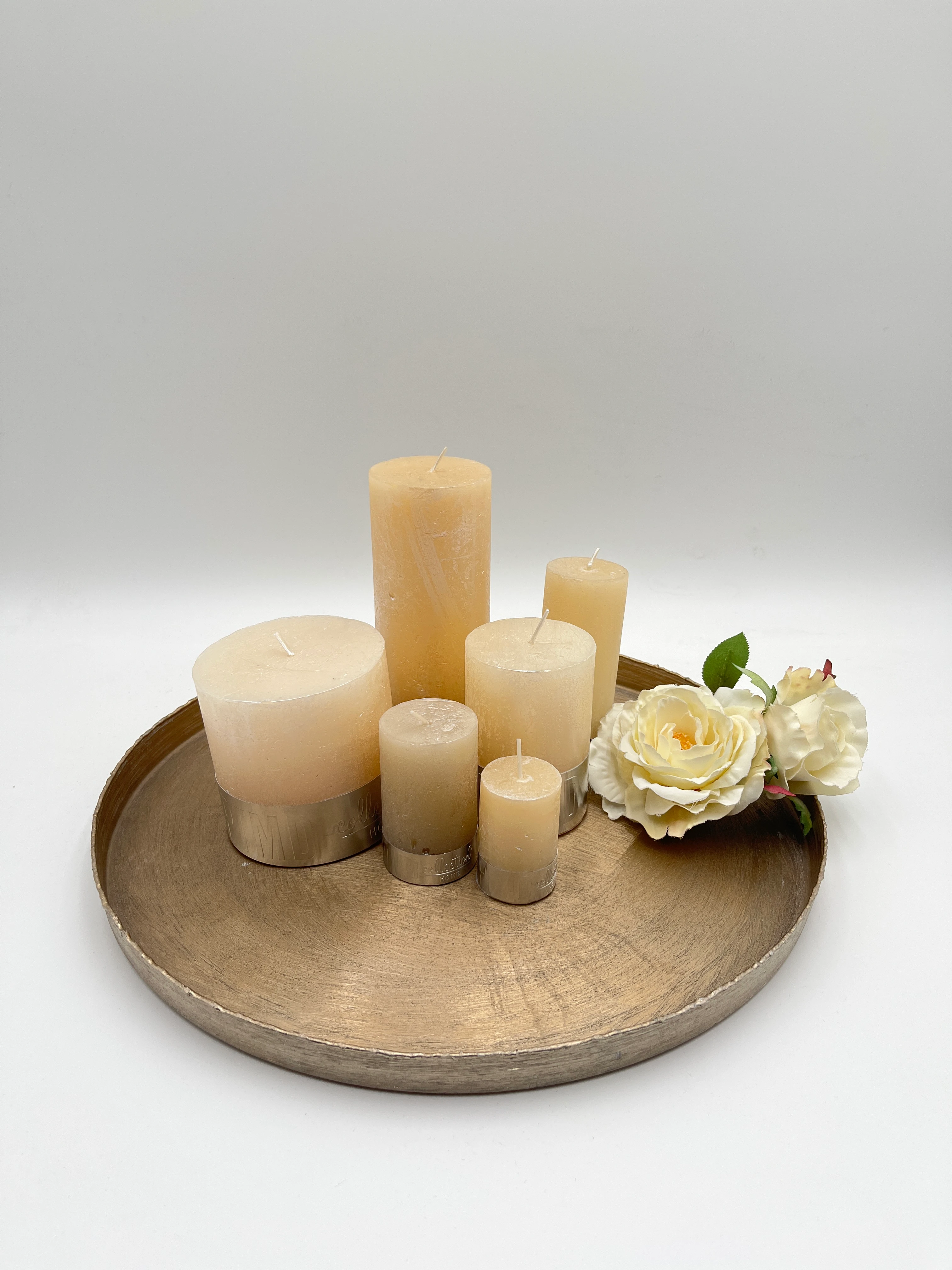 Stumpenkerze Creme
