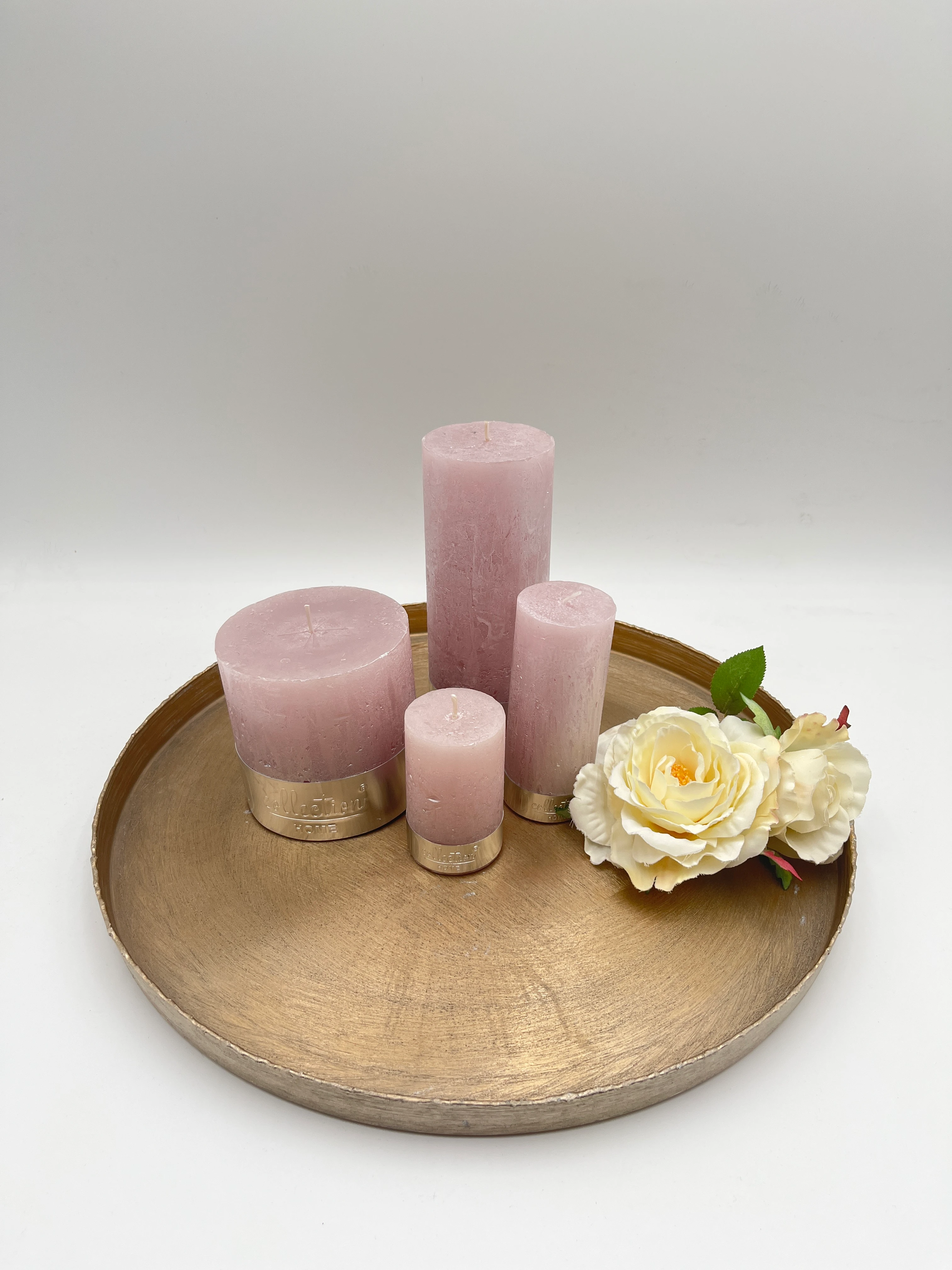 Stumpenkerze Rosé